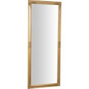 Miroir mural de salle de bain rectangulaire Miroir horizontal vertical avec cadre en bois doré shabby Miroir long à suspendre