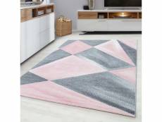 Pastel - tapis couleur pastel - rose & gris 120 x 170
