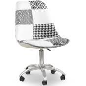 Patchwork Style - Chaise de Bureau Pivotante - Tissu