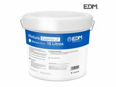 Peinture plastique intérieur mat / extérieur blanc 15l edm E3-25405