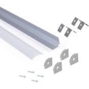 Profilé d'angle en aluminium avec diffuseur - Kit