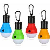 Shining House - 4 lampes de camping, lanterne de camping à led, lampe de camping alimentée par batterie - multicolour
