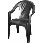 Spetebo - Chaise de jardin en plastique anthracite