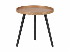 Table d'appoint - mdf/pin - naturelle - 45x45x45 cm