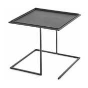 Table d'appoint noire en métal 44 x 40 cm Andrea -