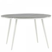 Table de jardin ronde 150cm en bois gris