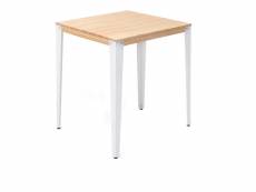 Table mange debout lunds 80x80x110cm blanc-naturel. Box furniture CCVL8080108 BL-NA