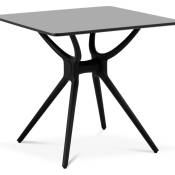 Table table carrée pour bureau à domicile universelle max. 150 kg 80x80 cm NOIR