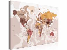 Tableau cartes du monde enclave of bronze taille 90
