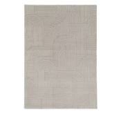 Tapis contemporain à motif géométrique gris clair 160x230 cm