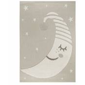 Toutapis - Tapis enfant lune beige - luna Kids 10 Taupe-80x150