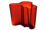 Vase Aalto / H 16 cm - Iittala rouge en verre