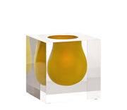 Vase Bel Air Mini Scoop / Acrylique - Carré L 10 cm - Jonathan Adler orange en plastique