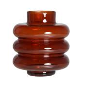 Vase en Verre Orange 26x26x27 cm