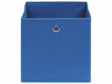 Vidaxl boîtes de rangement 10 pcs tissu intissé 28x28x28 cm bleu 325197
