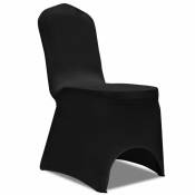 Vidaxl Housse de chaise extensible 100 pcs Noir - Noir