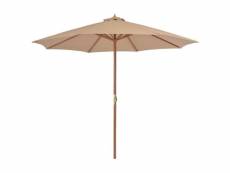 Vidaxl parasol d'extérieur avec mât en bois 300 cm