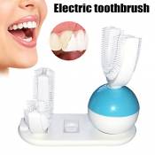 Wildlead automatique Ensemble de brosse à dents électrique rechargeable USB sans fil mains libres blanchissant Brosse à dents