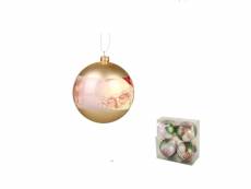 4 boules pere noel or