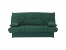 Banquette clic clac 3 places - tissu vert foret - style