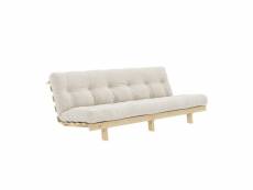 Banquette convertible futon lean pin coloris ivoire