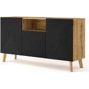 Bim Furniture - commode de salon luxi 146x42x80cm chêne