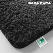 Casa Pura - Tapis de bain Sky Uni Polyester Noir profond
