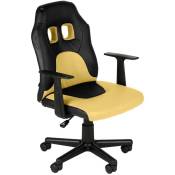 Chaise de bureau pour enfants amusant noir / jaune