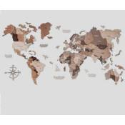Ineasicer - Carte du Monde 3D en Bois pour Décoration