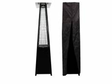 Kohala - parasol chauffant pyramidal acier noir 1118-00-00-00