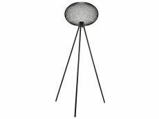 Lampadaire design industriel rond en métal spirit - h. 160 cm - noir