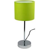 Lampe a poser tactile touch pied metal abat jour vert