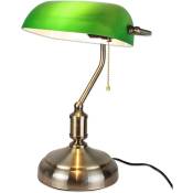 Lampe de Bureau Vintage Design - Opaline en verre -