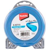 Makita - E-02733 fil de coupe rond 1,6 mm x 15 m, bleu
