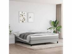 Matelas de lit relaxant à ressorts ensachés gris clair 160x200x20 cm