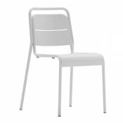 MATHI DESIGN Malaga - Chaise de terrasse Acier Blanc