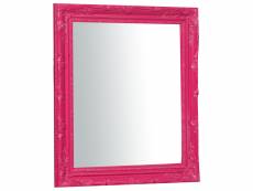 Miroir à accrocher vertical/horizontal 64 x 4 x 74 cm fuchsia brillant