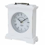 Montre vintage antique 24 x 21 cm blanc heure de temps horloge pendule à poser