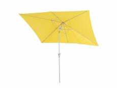 Parasol n23, parasol de jardin, 2x3m rectangulaire inclinable, polyester/aluminium 4,5kg ~ jaune