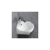 Petit lave-mains en céramique sanitaire KW198A - 39,5 x 36,5 x 14 cm - blanc brillant Avec couvercle suppl. blanc brillant - Bernstein