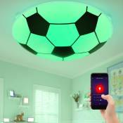 Plafonnier pour enfants Smart Home dimmable Football Glass Light Alexa Google dans un ensemble comprenant des ampoules led rvb