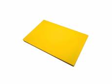 Planche à découper épaisse en fibre coloris jaune - longueur 40 x profondeur 30 x hauteur 1.5 cm