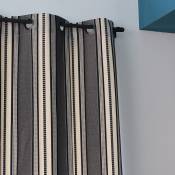Rideau coton Noir 150x250 cm