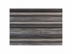 Set de table déco lignes marrons et noires 45 x 30 cm - pujadas - - pvc&polyester 450x350xmm