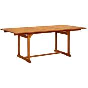 Table à dîner de jardin (150-200)x100x75cm Bois d'acacia