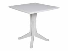 Table carrée pour extérieur et intérieur, made in italy, 70x70x72 cm, couleur blanche 8052773802482