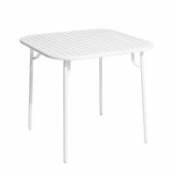 Table carrée Week-end / 85 x 85 cm - Aluminium - Petite Friture blanc en métal