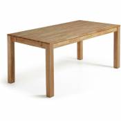 Table de salle à manger extensible Isbel rectangulaire 180 (260) x 90 cm en bois massif de chêne - Kave Home