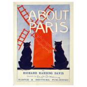 Tableau affiche publicitaire vintage About Paris 50x70cm