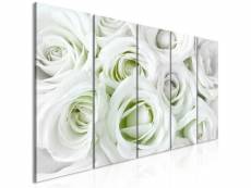 Tableau fleurs satin rose (5 parts) narrow green taille